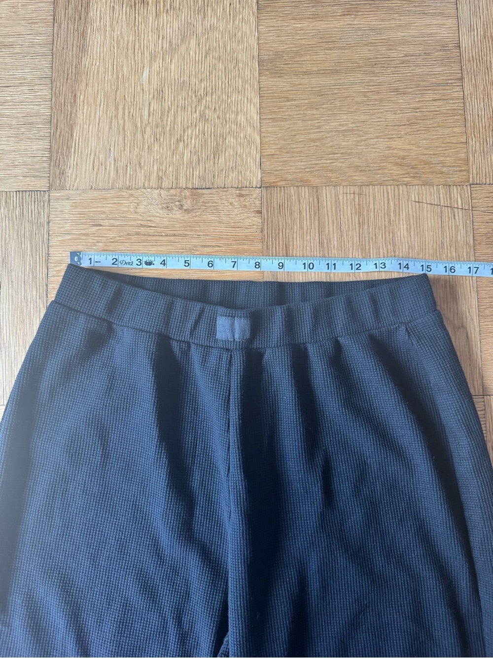 Comfrt Waffle Knit Lounge Pants XL Pajama Cozy Casual Black Elastic Waist - Picture 6 of 8